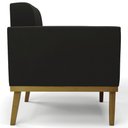 Ver mais imagens de Poltrona Decorativa Base Madeira Castanho Ana Suede Preto - Ibiza