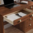 Ver imagem 5 de Mesa de Escritório 5 Gavetas 115 Cm Home Office Madeira Castanho Lana Idimex