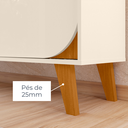 Ver imagem 5 de Combo Rack com Painel Duna 182cm para Tv 65 Polegadas - Cinamomo/off White Madetec