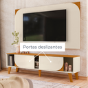 Ver imagem 4 de Combo Rack com Painel Duna 182cm para Tv 65 Polegadas - Cinamomo/off White Madetec