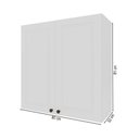 Ver imagem 3 de Armário Aéreo Cozinha 80 cm Bariloche 2 Portas 6225.12 Branco - Indekes