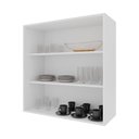 Ver imagem 2 de Armário Aéreo Cozinha 80 cm Bariloche 2 Portas 6225.12 Branco - Indekes