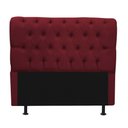 Ver imagem 3 de Kit Cabeceira + Calçadeira Baú Capitonê Livia 160cm Queen Size para Cama Box Suede Vermelho - Gat Ma