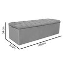 Ver mais imagens de Kit Cabeceira + Calçadeira Baú Capitonê Livia 160cm Queen Size para Cama Box Suede Vermelho - Gat Ma