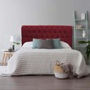 Ver imagem 2 de Kit Cabeceira + Calçadeira Baú Capitonê Livia 160cm Queen Size para Cama Box Suede Vermelho - Gat Ma