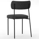 Ver imagem 7 de Cadeira Decorativa Estofada para Sala de Jantar Melina L02 Bouclê Preto - Lyam Decor