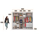 Ver imagem 4 de Guarda Roupa Dublin 3 Portas 6 Gavetas Clic Móveis