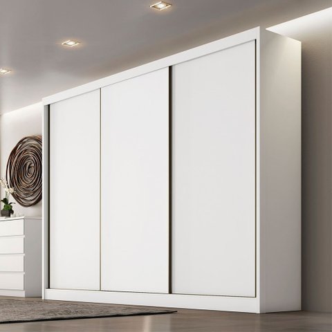 Guarda Roupa Dublin 3 Portas 6 Gavetas Clic Móveis
