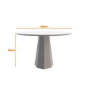 Ver imagem 2 de Mesa De Jantar Tampo Vidro Agnes 120 Cm Off White Base Ypê