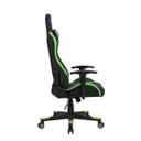 Ver imagem 2 de Cadeira Gamer Verde e Preto Healer Strike Reclinável Giratória