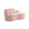 Sofá Orgânico Curvo Feijão Confortável Sala Estúdio Amore Bouclê Rosê - Montanari's Decor - 2
