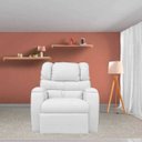 Ver imagem 7 de Poltrona do Papai Reclinável Zero Wall com Gatilho Oasis Couro (PU) Branco - Gran Belo
