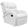 Poltrona do Papai Reclinável Zero Wall com Gatilho Oasis Couro (PU) Branco - Gran Belo - 1