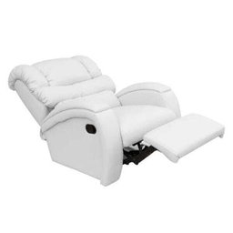 Poltrona do Papai Reclinável Zero Wall com Gatilho Oasis Couro (PU) Branco - Gran Belo - 6