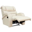 Ver imagem 5 de Poltrona do Papai Reclinável Zero Wall com Gatilho Oasis Couro (PU) Bege - Gran Belo