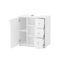 Ver imagem 5 de Bancada de Banheiro 3386 1 Porta e 3 Gavetas C/pé 60cm Cor Branco - Politorno