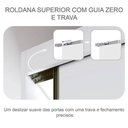 Ver imagem 4 de Guarda Roupa Casal Ambiente Londres 3 Portas 4 Gavetas Neve com Nicho - Horizonte