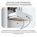 Ver imagem 5 de Guarda Roupa Casal Ambiente Londres 3 Portas 4 Gavetas Neve com Nicho - Horizonte