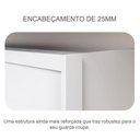 Ver imagem 3 de Guarda Roupa Casal Ambiente Londres 3 Portas 4 Gavetas Neve com Nicho - Horizonte