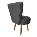 Ver imagem 4 de Cópia - Poltrona Decorativa Royal Base Giratória de Madeira Slk Decor Cinza
