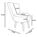 Ver imagem 6 de Cópia - Poltrona Decorativa Royal Base Giratória de Madeira Slk Decor Cinza