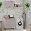 Ver imagem 1 de Armário Multiuso Acquaflex 3 Peças Elegance Branco Fosco/fendi - Genialflex