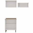 Ver imagem 4 de Armário Multiuso Acquaflex 3 Peças Elegance Branco Fosco/fendi - Genialflex
