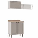 Ver imagem 3 de Armário Multiuso Acquaflex 3 Peças Elegance Branco Fosco/fendi - Genialflex