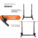 Ver imagem 4 de Suporte Cavalete Ajustável Athletic 120kg para Agachamento Supino Semi-profissional Casa Condomínio