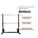 Ver imagem 2 de Suporte Cavalete Ajustável Athletic 120kg para Agachamento Supino Semi-profissional Casa Condomínio