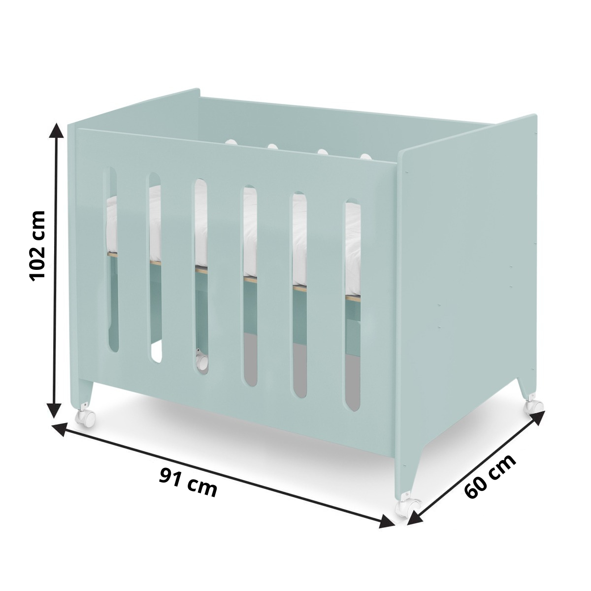 Mini Berço Moises Junior Multifuncional com Colchão 100% Mdf - 7