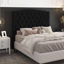 Ver imagem 4 de Cabeceira Estofada Box Casal King Size 193cm com Frame Preto