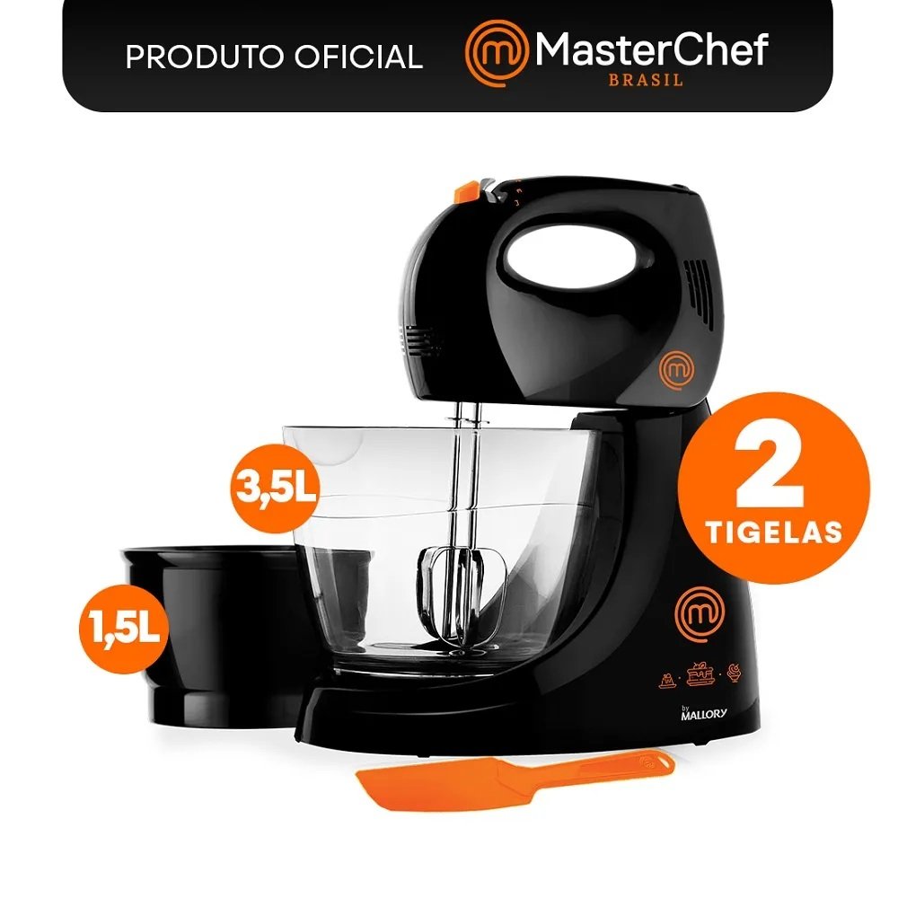 Batedeira Masterchef 2 em 1 C/ 2 Tigelas 4 Velocidades 127v - 5