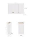 Ver imagem 4 de Lavanderia Modulada Kappesberg Celeste 3 Peças Branco 120cm