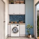 Ver imagem 2 de Lavanderia Modulada Kappesberg Celeste 3 Peças Branco 120cm