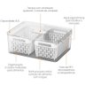 Kit 2 Organizadores Caixas de Geladeira 6,7l Coza Dry Frutas 4 Cestos Escorredores - 3
