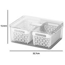 Ver imagem 5 de Kit 2 Organizadores Caixas de Geladeira 6,7l Coza Dry Frutas 4 Cestos Escorredores