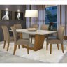 Conjunto Sala de Jantar Mesa Tampo Mdf 6 Cadeiras Apogeu Ii Móveis Lopas - 1