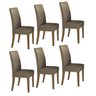 Conjunto Sala de Jantar Mesa Tampo Mdf 6 Cadeiras Apogeu Ii Móveis Lopas - 7