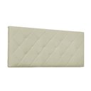 Ver imagem 1 de Cabeceira Painel Tânia Para Cama Box Casal 140 cm Corino Bege - D’Rossi