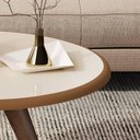 Ver imagem 4 de Mesa de Centro Tampo Redondo 52x33cm Grazy Off White-freijó