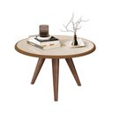 Ver imagem 5 de Mesa de Centro Tampo Redondo 52x33cm Grazy Off White-freijó