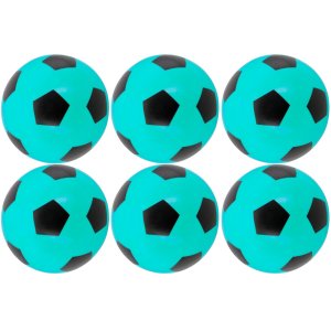 Kit 06x Bola de Vinil Pingo Dente de Leite Futebol - Azul