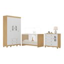 Ver imagem 2 de Quarto de Bebê Completo com Berço 3 em 1 para Colchão 130x60cm Aurora Multimóveis Mp4552