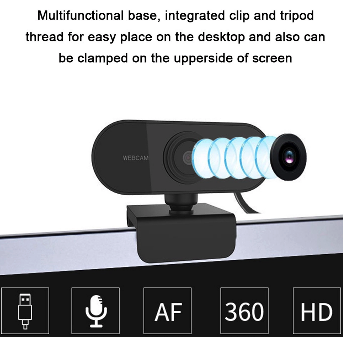 WEBCAM Full HD 1080p plug'n play Mini Microfone Embutido portátil leve - 6