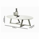 Ver imagem 3 de Mesa de Centro Classic Oval Branca Tebarrot