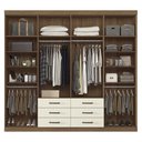 Ver imagem 3 de Guarda-roupa Casal com Espelho 8 Portas 6 Gavetas 238,80cm Master Santos Andirá