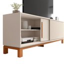Ver imagem 5 de Rack Bancada Tv para Sala de Estar 180cm Visari Off White/freijó C01 - D’Rossi