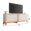 Ver imagem 3 de Rack Bancada Tv para Sala de Estar 180cm Visari Off White/freijó C01 - D’Rossi