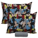 Ver imagem 2 de Jogo de Cama Portallar Casal Malha 100% Algodão Disney Mickey Glasses 3 Peças Cinza
